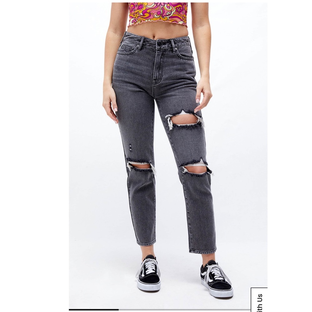 PAC Sun faded ripped mom jeans